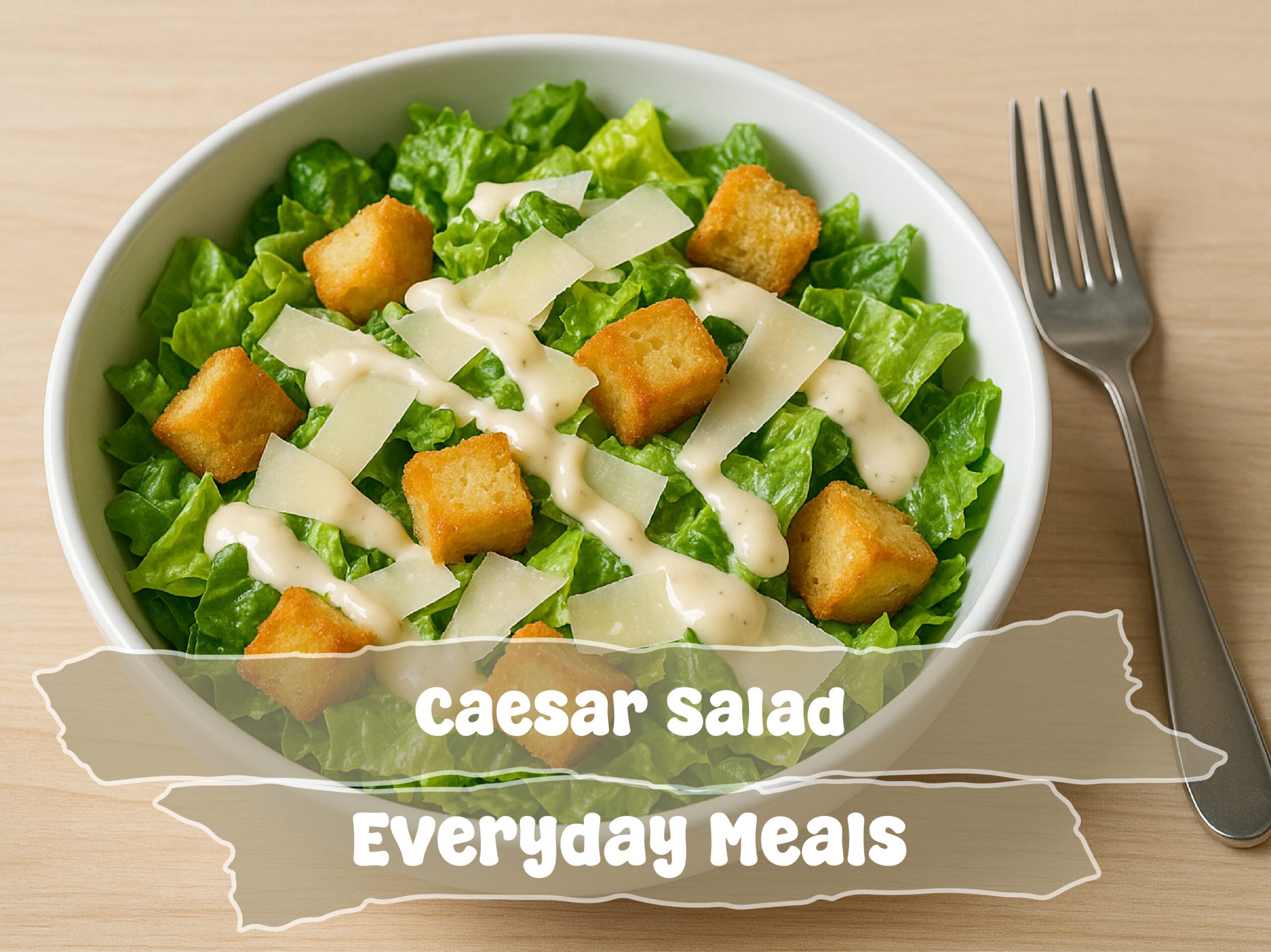 Caesar Salad | Classic and Creamy Homemade Recipe 1 Easy Caesar Salad