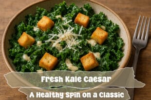 Kale Caesar Salad Recipe | A Healthy Twist On a Classic 5 Fresh Kale Caesar